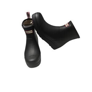 Hunter Boots Womens Play Short Boots Black Size 11